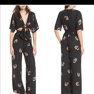 Socialite black floral jumpsuit